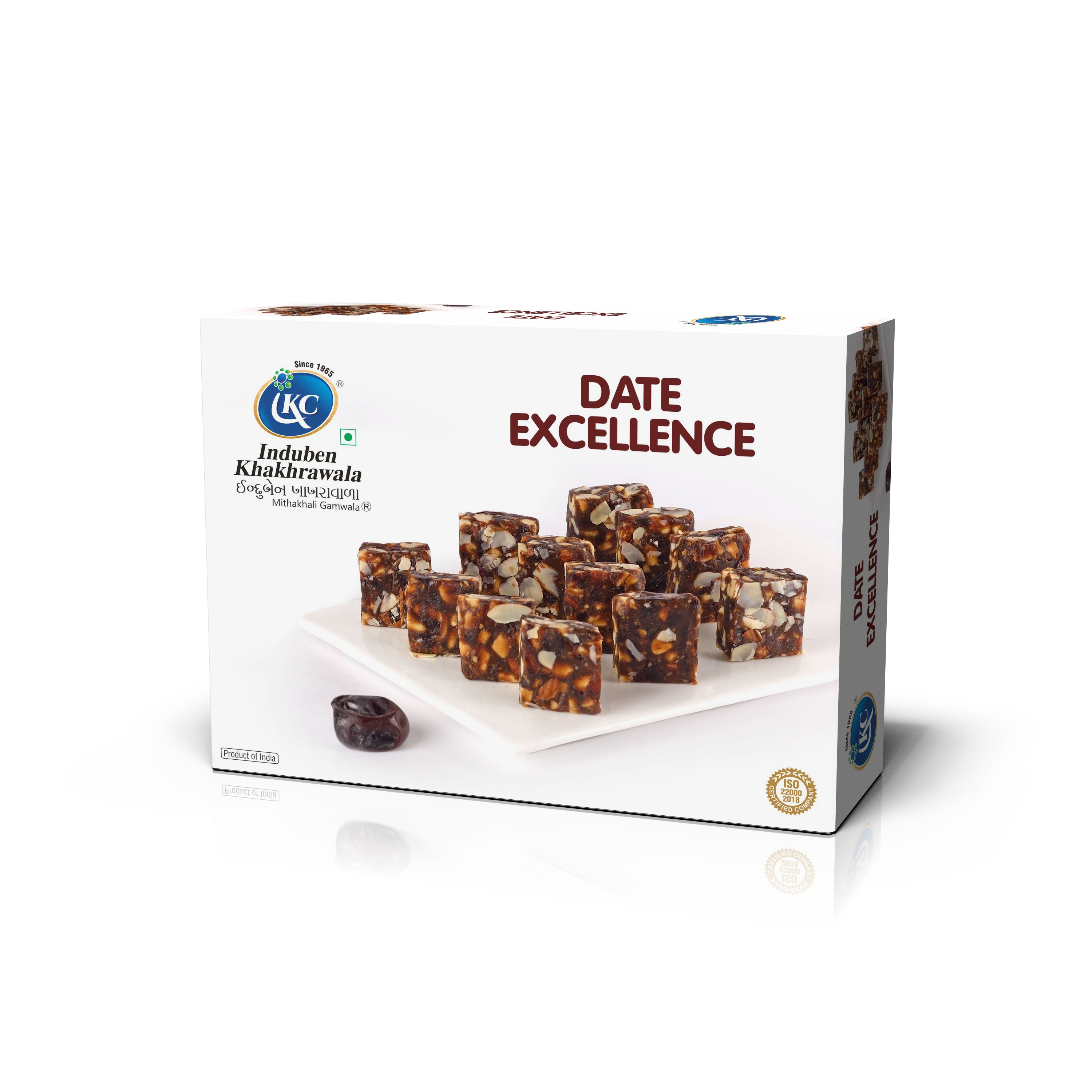 Buy Online Date Exellence - Sugar-Free | Induben Khakhrawala | Traditional Indian Sweets From Induben, Get Latest Price & Recipe Of Date Exellence Sweets.