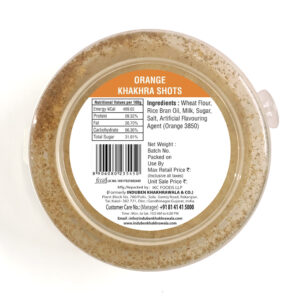 Alternative view of Orange Coin Khakhra