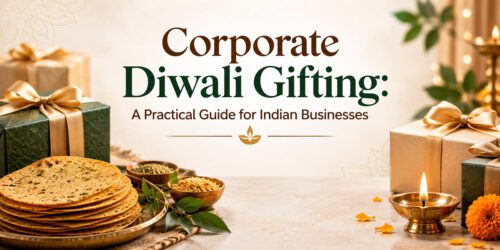 Corporate Diwali gift hamper with Gujarati snacks and sweets from Induben Khakhrawala